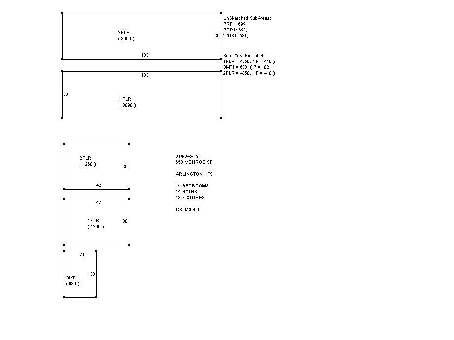 Plano de planta - 650 Monroe St