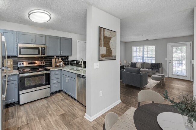 Norwick Kitchen and Living Room View - Crestmont Apartments
