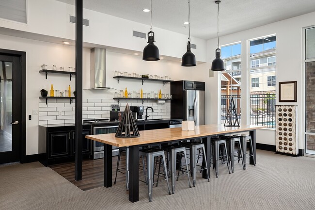 Resident clubhouse working kitchen - The Haven at Shoal Creek