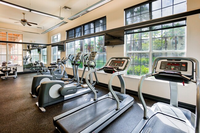 Fitness center with cardio equipment - Estates at Heathbrook