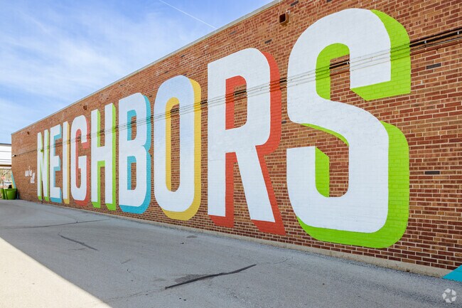 Western Springs has great public art including the "We're All Neighbors" mural.
