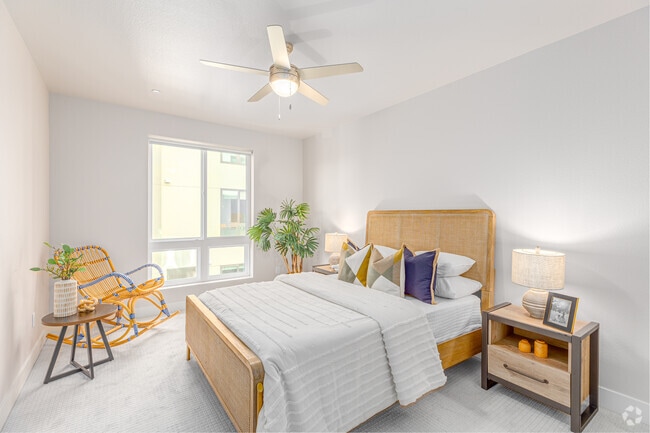 2BR, 2BA - 1,307SF - Bedroom - Asano on Fourth - Bankers Hill/Little Italy
