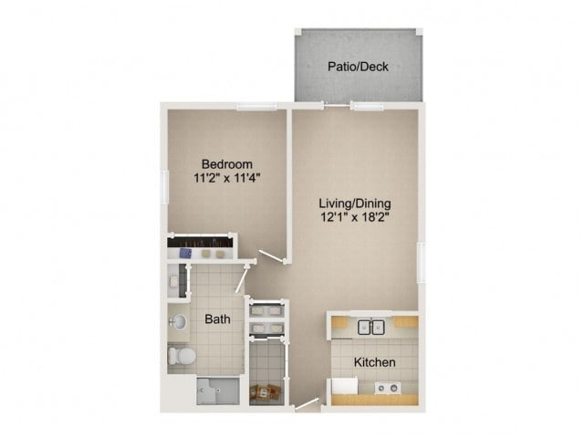 1 Bedroom - Parkside Village-Delavan