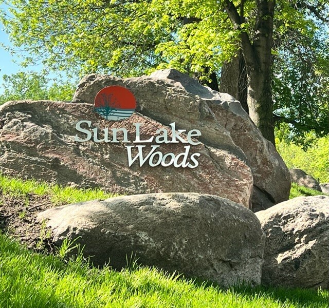 Sun Lake Woods Sign - Sun Lake & Sun Lake Woods