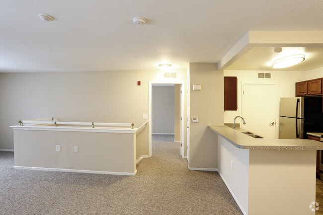 One Bedroom - Living Room - Canton Club Apartments - Canton, MI