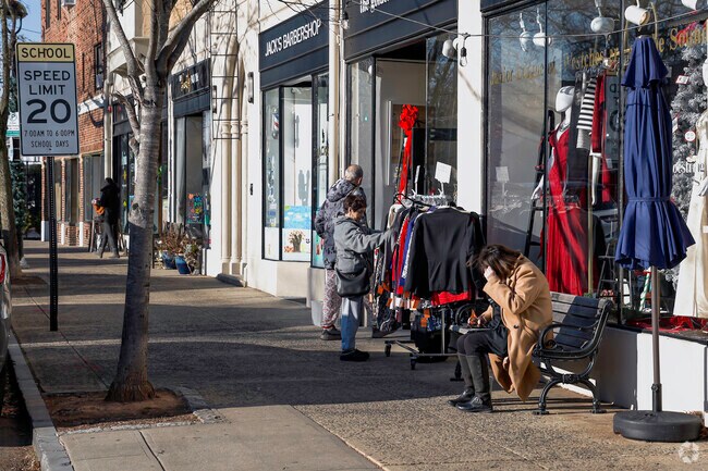 Locals are enjoying a little shopping in Larchmont.