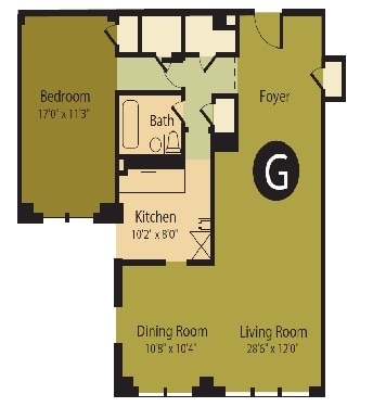 1BR/1BA - Fontainbleau Towers