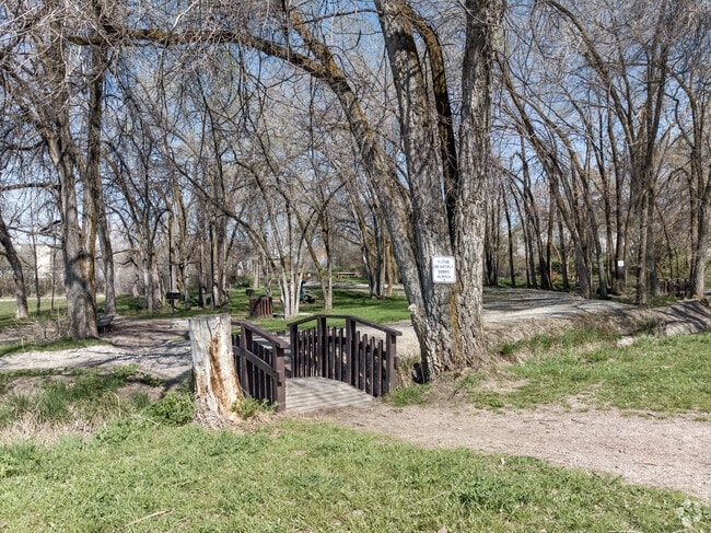 Residents can enjoy walking paths, green space, and trees at Anderson Park.