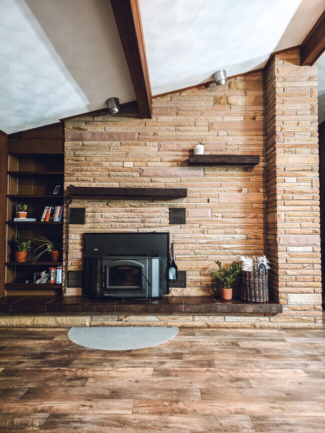 Livingroom fireplace - 1008 W Singing Woods Rd