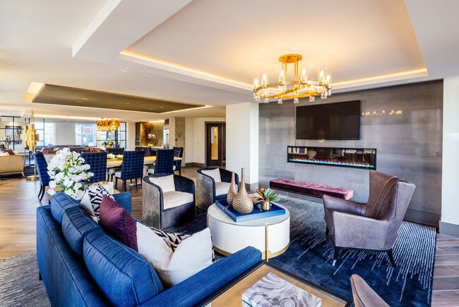 Clubhouse with a Fireplace - The First Residences at First National