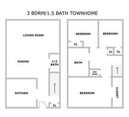 3BR/1.5BA Townhome - Pikeville Townhouses