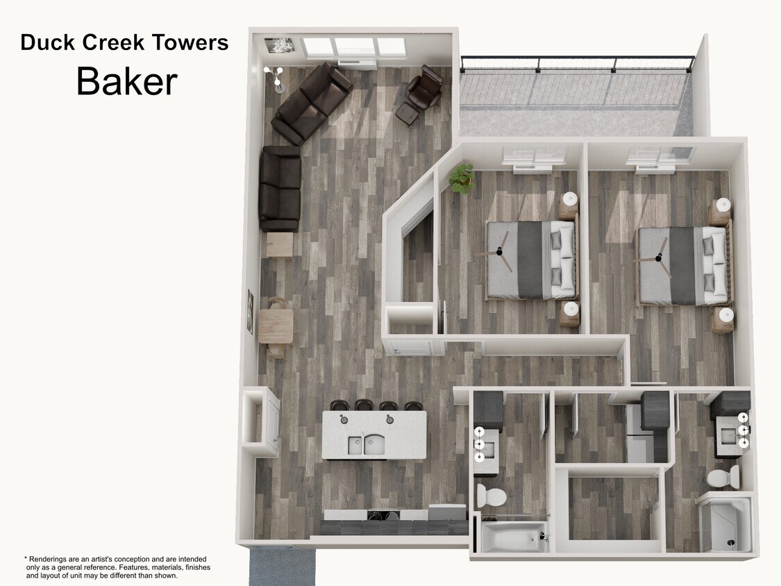 Plano de planta - Casa II Apartments