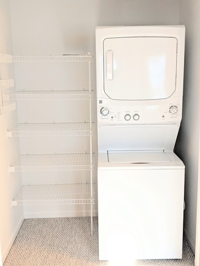 Linen closet with 1st floor laundry - 625 Zachary Way