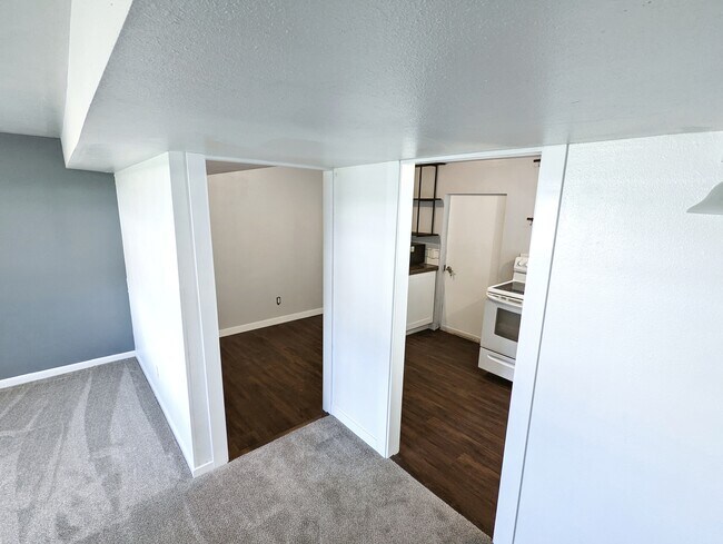 Living room view of kitchen - 1074 S 680 W