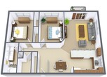 Flickertail - Two Bedroom - Plan 21A