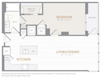 1 Bed 1 Bath-A01a