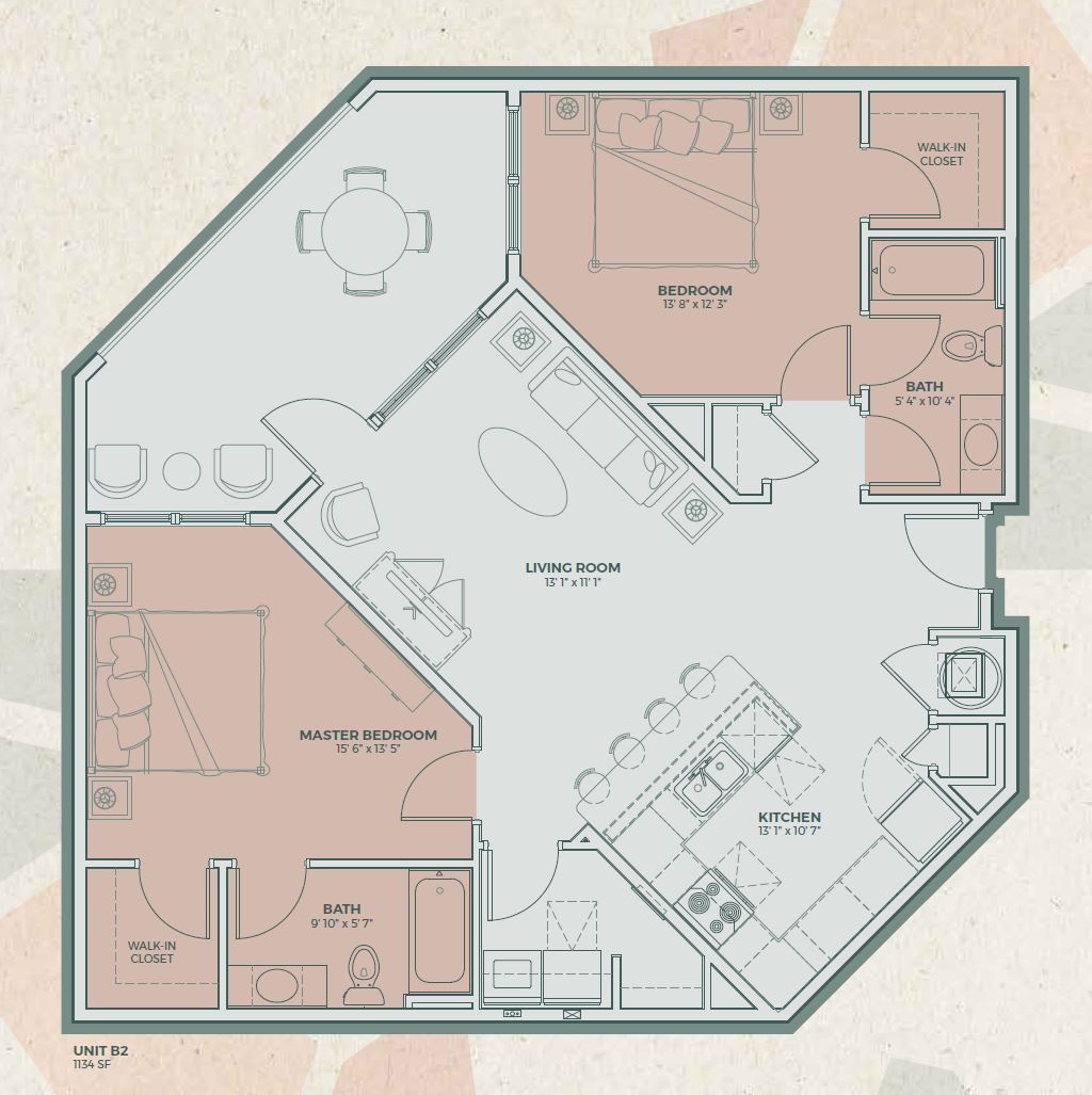 Mosaic at Levis Commons – B2 - 2 Bedroom