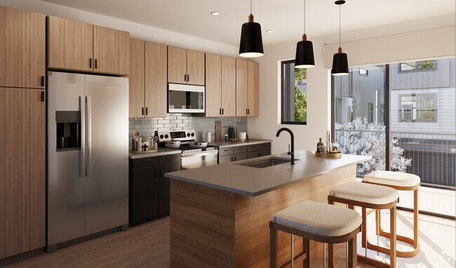 Ascent 3 x 3 B warm industrial upgraded townhome - Oxenfree Clear Creek