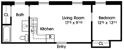 1BR/1BA - The Bateman Apartments