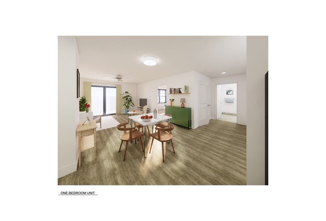 1 bedroom rendering - Marketplace Commons Apartments