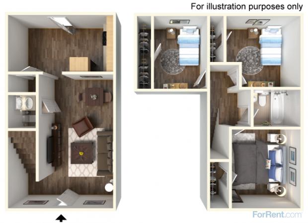 Plano de planta - 1701 Cityview Apartments