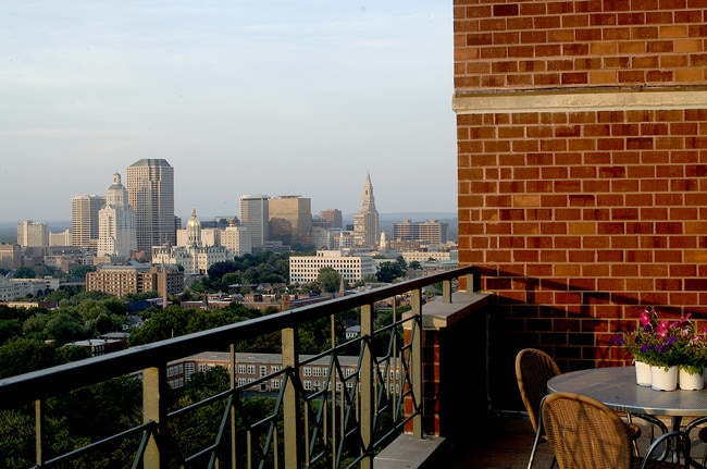 Hartford Skyline from Balcony - Park Place Towers Apartments
