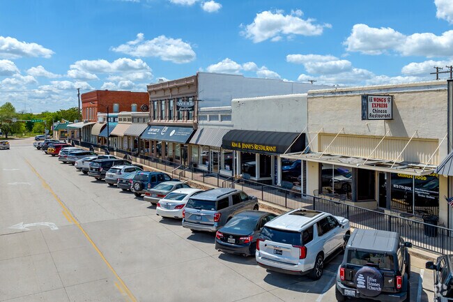 Enjoy the historic architecture in Old Downtown Midlothian, TX.