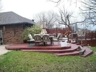 Backyard Patio Deck - 213 Eastwood Drive