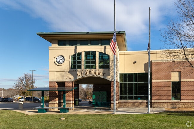 The Arnold branch library is located close to downtown Arnold.