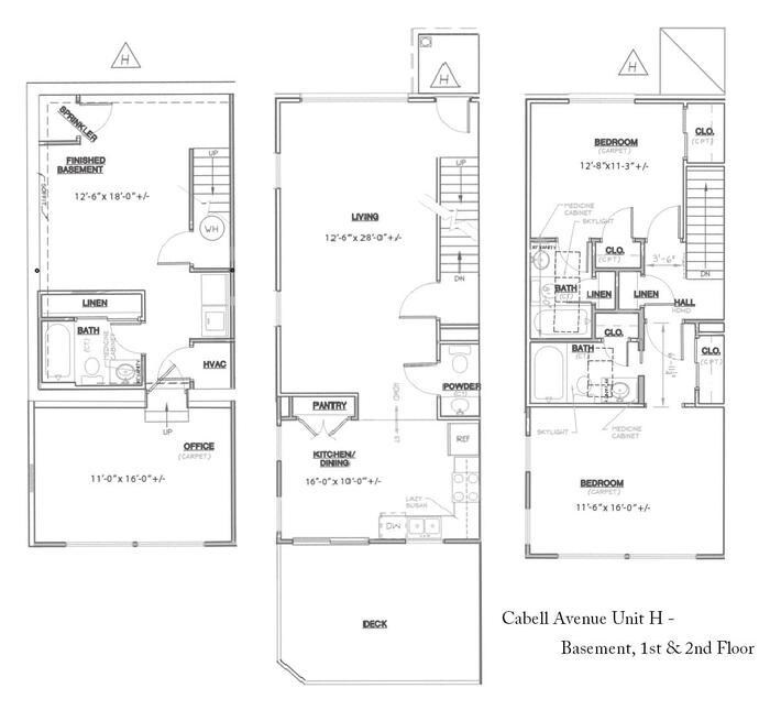 Floorplan - Cabell Townhouses