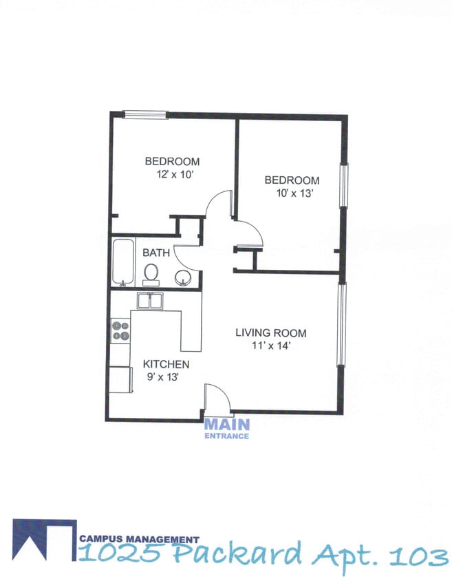 #103 2 bedroom - Michigan Terrace