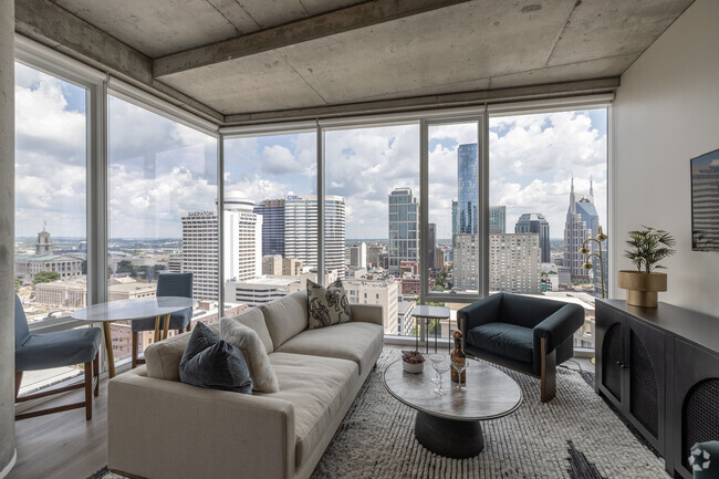 2BR, 2BA - 965SF - Living Room - PRIME