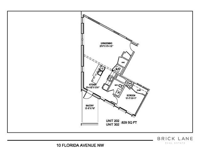 Units 202 302 Floor Plan - Truxton