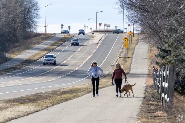 Dog walkers love the extensive walking path system in Farmington.