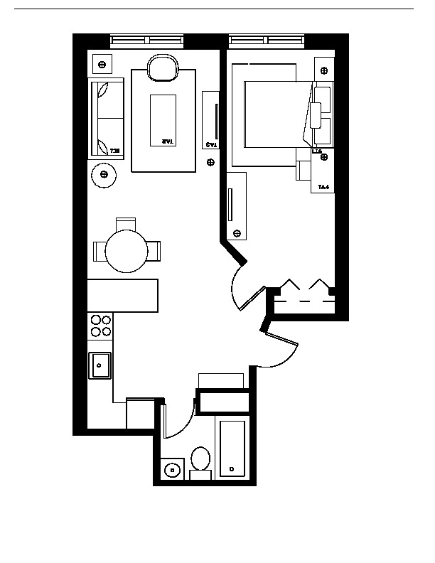 Floorplan - Furnished Quarters at 142 West 86th Street