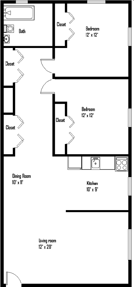 Hallwood Manor Apartments – 2 Bedroom