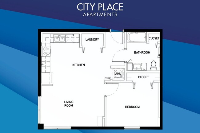 1 dormitorio, 1 baño - A - City Place Apartments