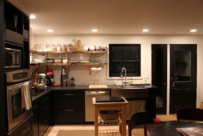 Kitchen with open shelfing - 16032 53rd Ave W