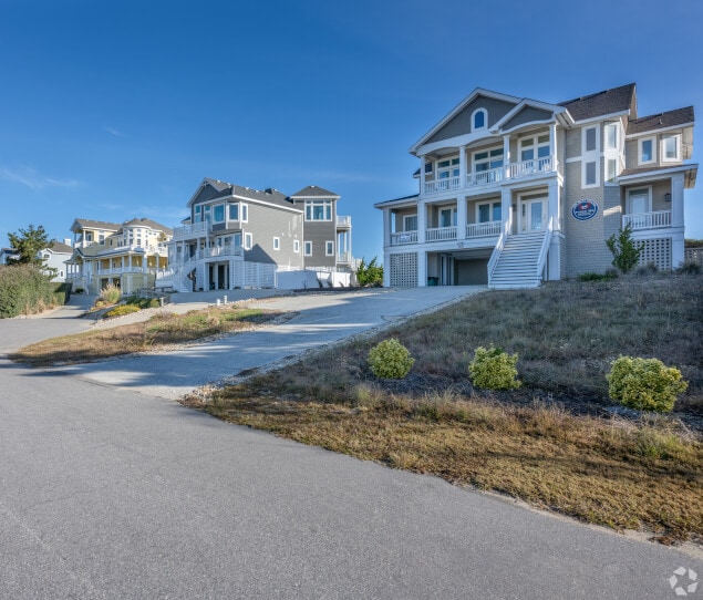 The rental homes in the Outer Banks are expansive, offering spacious living and often featuring direct beach access.