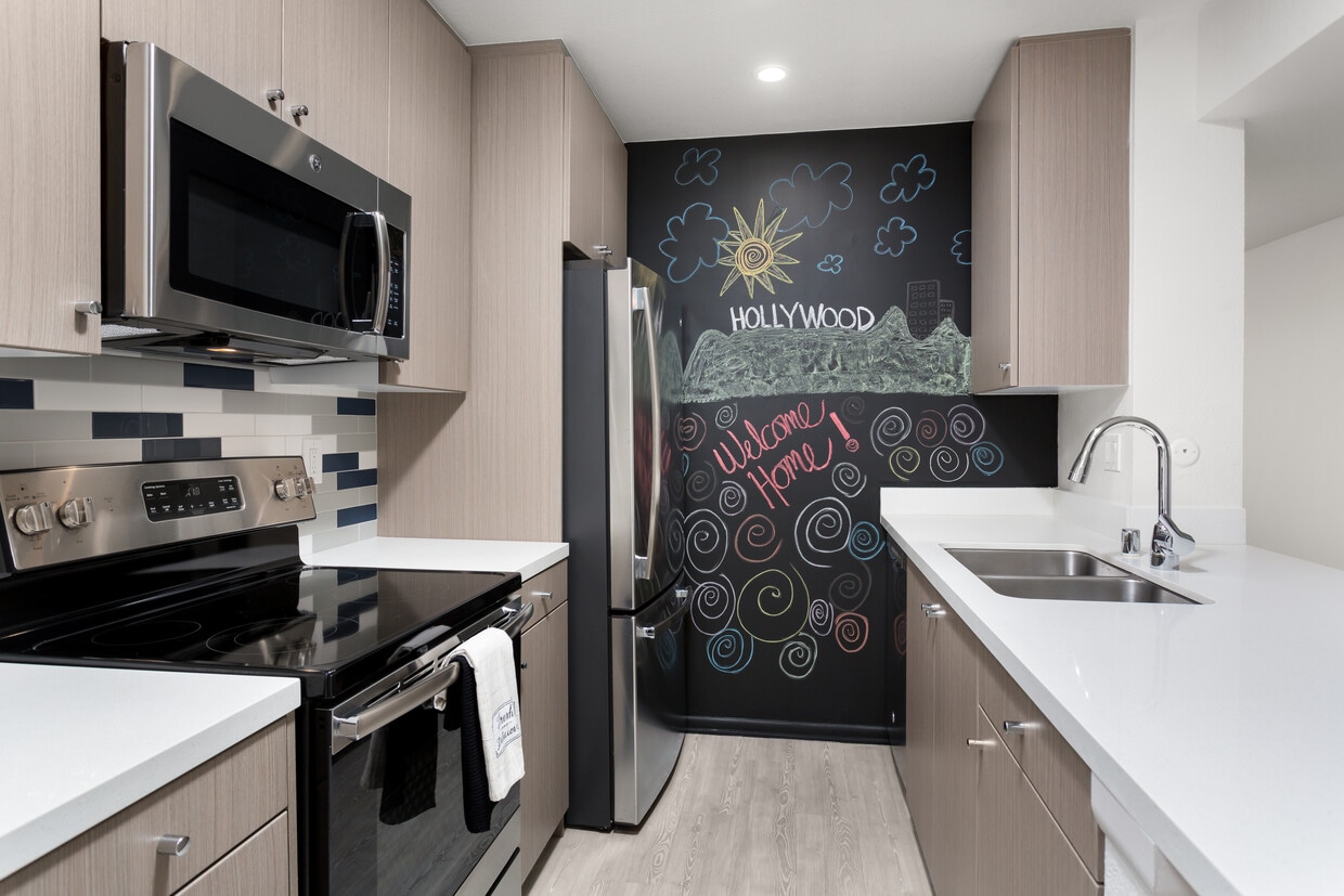 AVA Toluca Hills — Renovated Kitchen with Stainless Steel Appliances