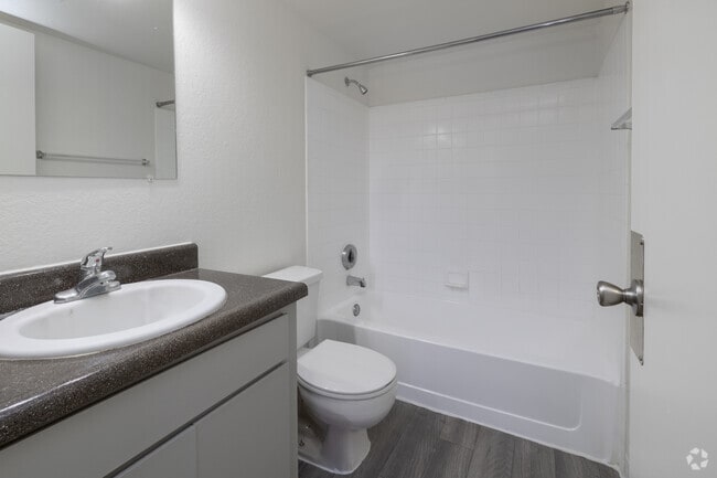 2BR, 2BA - 641SF - Primary Bathroom - Mountain Vista