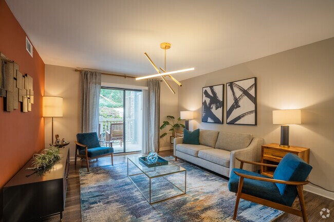 2 habitaciones, 2 baños - 1000 pies cuadrados - B1 - Sala de estar - Avonlea Riverside