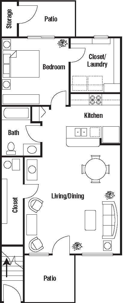 1HAB/1BA con patio - Autumn Woods