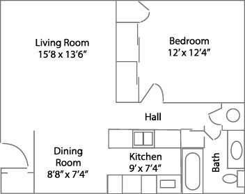 1BR/1BA - Mossing Townhomes