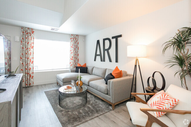 Sala de estar de 2HAB, 2.5BA + Loft - 1,172 ft² - The Townhomes at Horizon Ridge