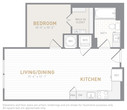 1 Bed 1 Bath-A02b