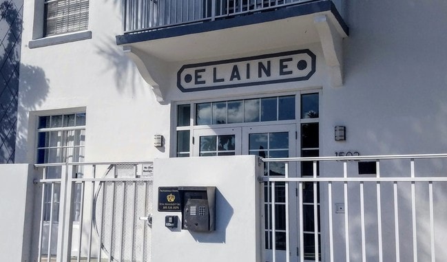 Front of historic Elaine building - 1502 Jefferson Ave