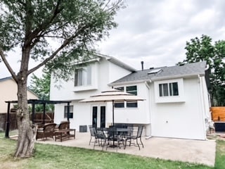 Back yard. Storage is on right side of house. - 649 Foxtail St