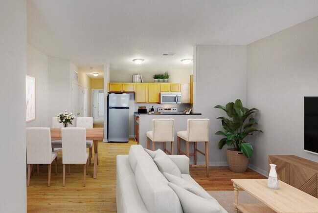 Comedor de planta abierta - Riverford Crossing Apartments