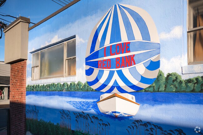 Red Bank buildings are often decorated with artistic murals.
